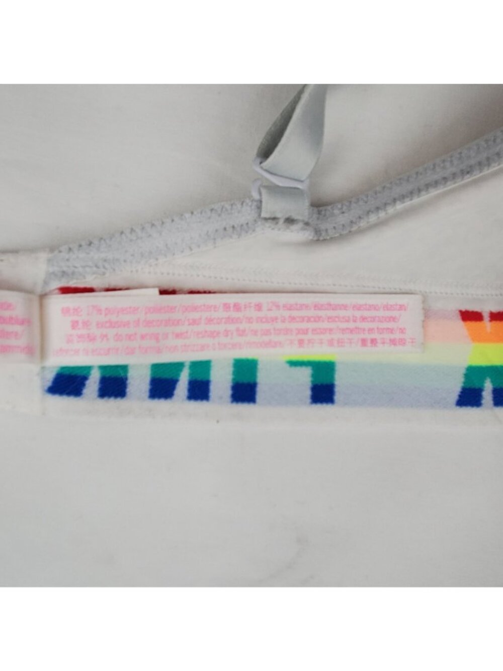 Victoria's Secret Pink Women's Wear Everywhere Push Up Rainbow Bra Size 32DD - Picture 8 of 12